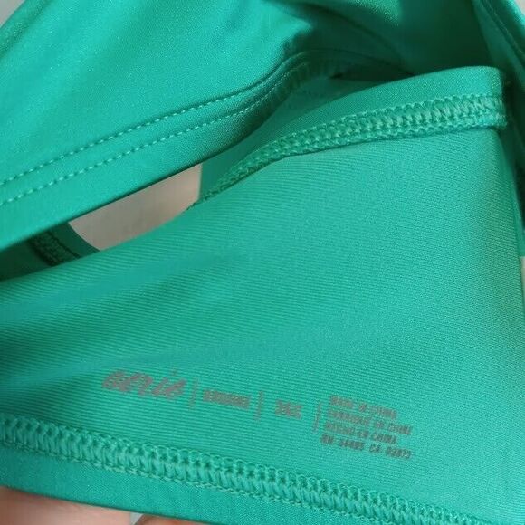 Aerie Brooke Bikini Top Size 36 C Green Underwire Push Up Ruffle Swim - Picture 4 of 4